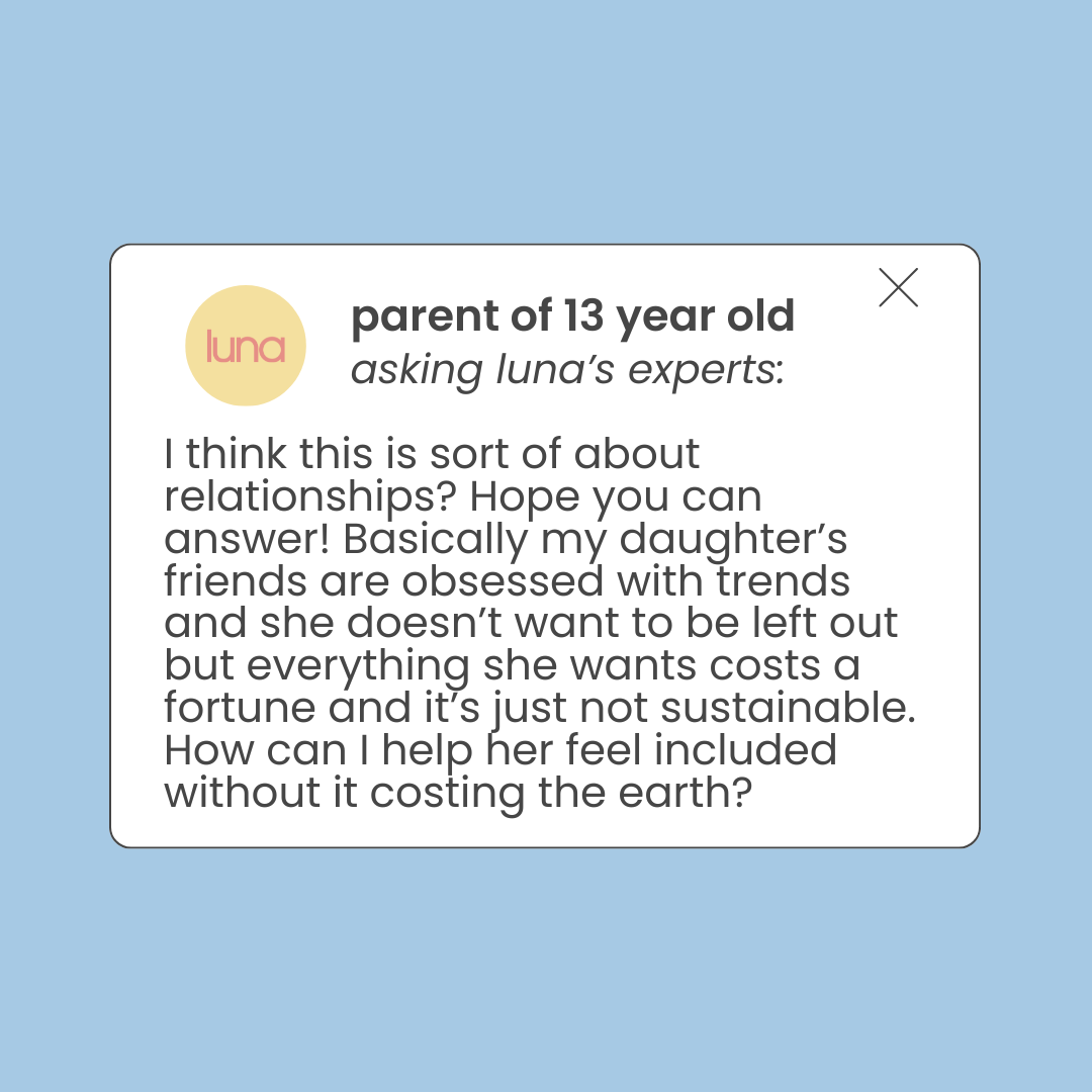 an image of How can I help my daughter feel included in trends? article