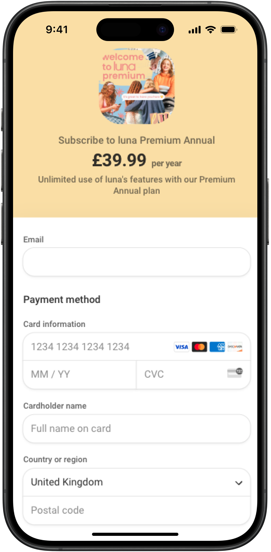 luna subscription - how to buy step 2