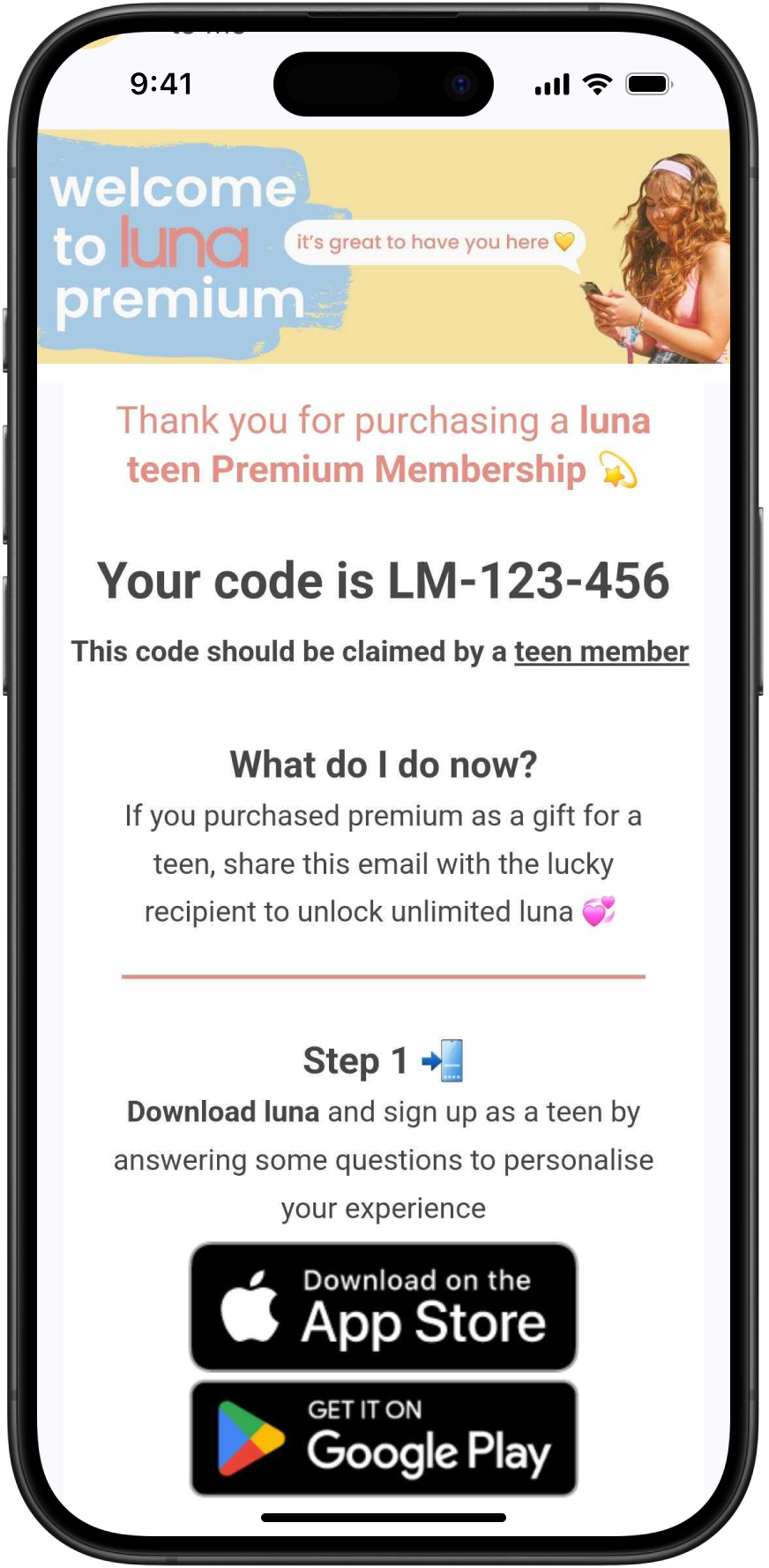 luna subscription - how to buy step 3