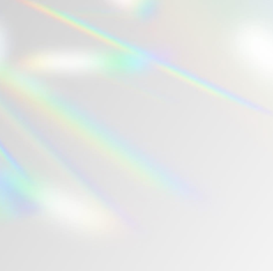 Close up of color spectrum on glass