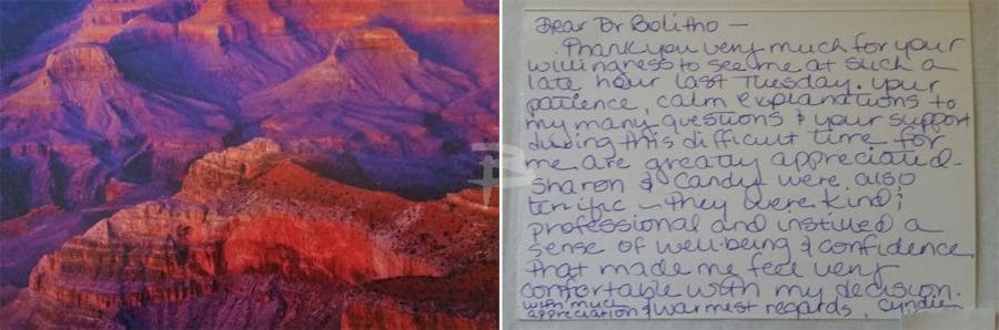 Thank you letter to Dr. Bolitho #2