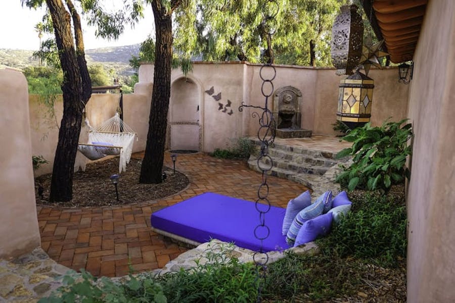 Outside lounge area at Rancho La Puerta