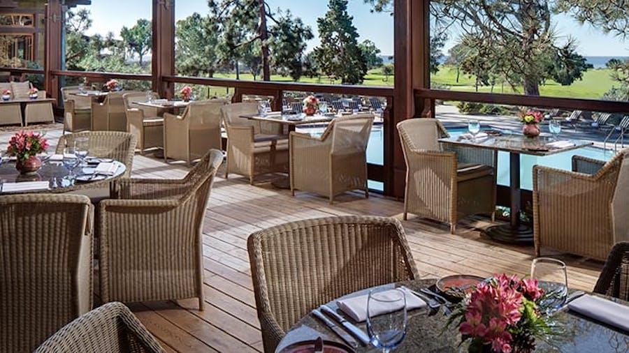 Eating area at The Lodge Torrey Pines