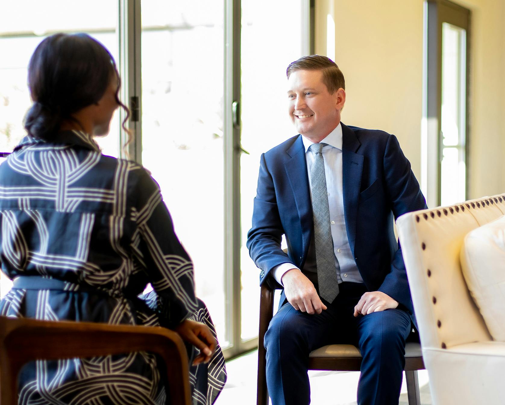 Dr Ryan Endress with Lavie Institute meeting with patient 2