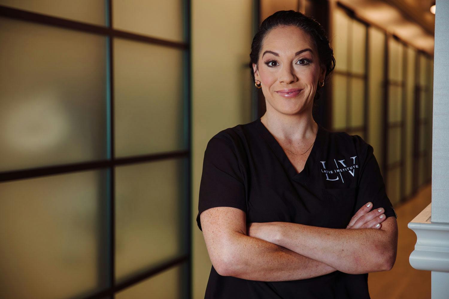 woman in black scrubs Celene Nassif