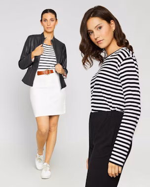 combinare look di colore bianco e nero