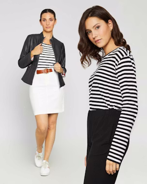 combinare look di colore bianco e nero