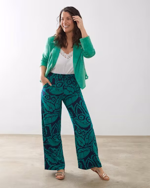 calça fluida/palazzo