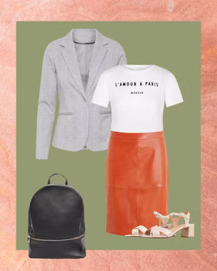 looks de escritório com minissaia