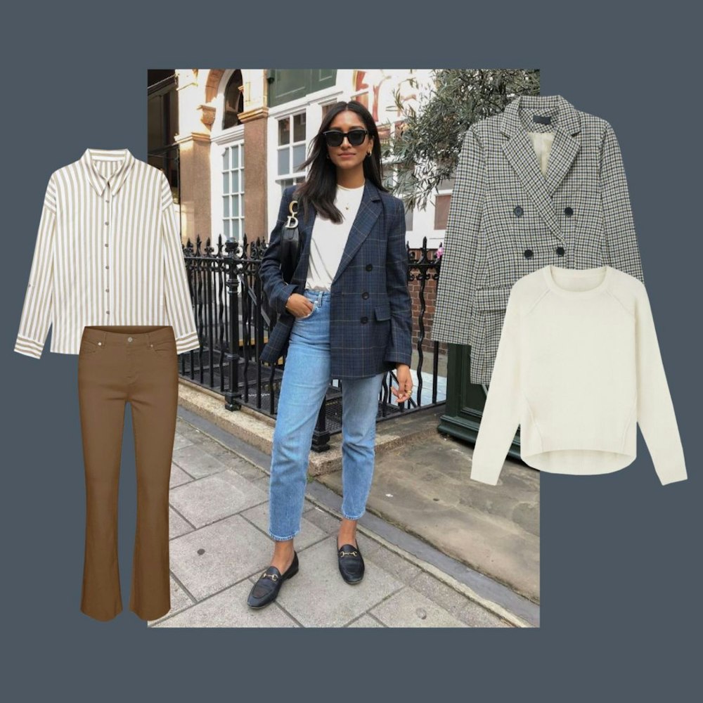 How to combine a checked blazer jacket this autumn