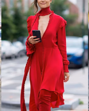 como combinar um vestido vermelho