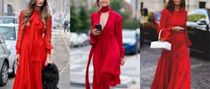 como combinar um vestido vermelho