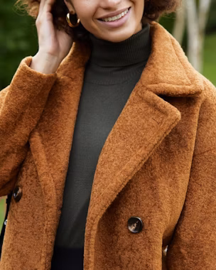 look manteau en peluche