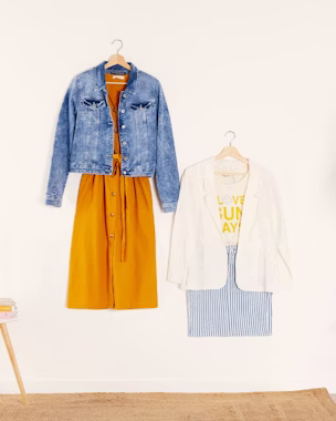 Looks de verano con chaqueta vaquera y blazer blanca