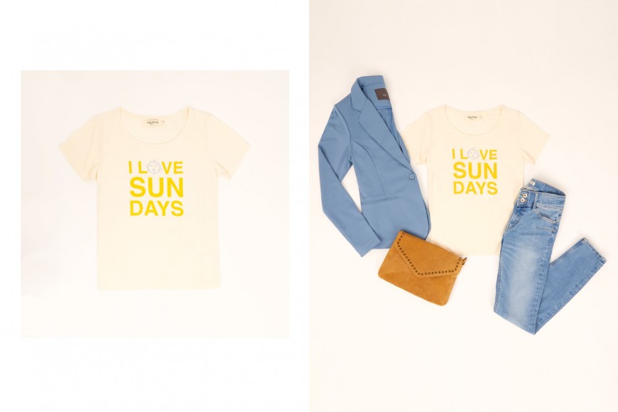 Look de camiseta con mensaje
