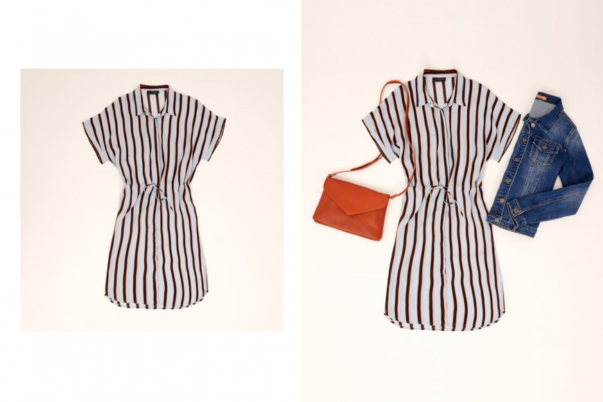 Look con vestido camisero