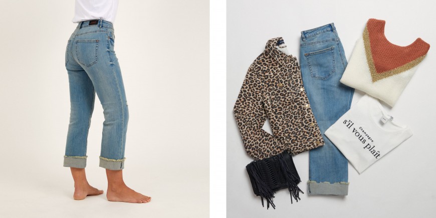 jeans para mujer con cuerpo rectángulo