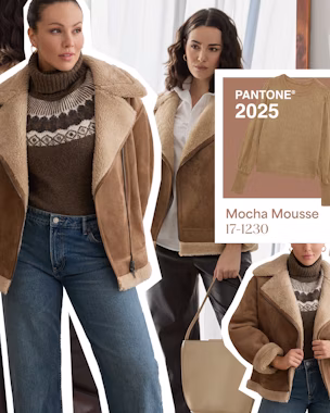 Descubre el color Pantone 2025, Mocha Mousse. Este tono cálido y elegante marcará tendencia en la moda con looks versátiles y combinaciones irresistibles.