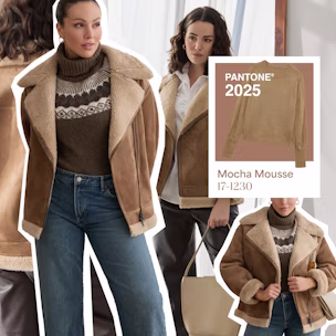 Descubre el color Pantone 2025, Mocha Mousse. Este tono cálido y elegante marcará tendencia en la moda con looks versátiles y combinaciones irresistibles.