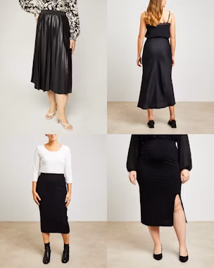 Outfit with a long black skirt: How to style it for every occasion