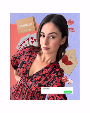 Selfie wearing a floral V-neck dress; inspiration for a comfortable yet chic first-date look.