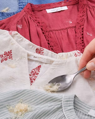 Clothes with wax spoils