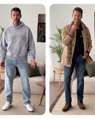Casual- und Smart-Casual-Looks für Herren zeigen finanzielle Intelligenz im Kleiderschrank, Investment-Pieces und den Aufbau einer hochwertigen Garderobe.