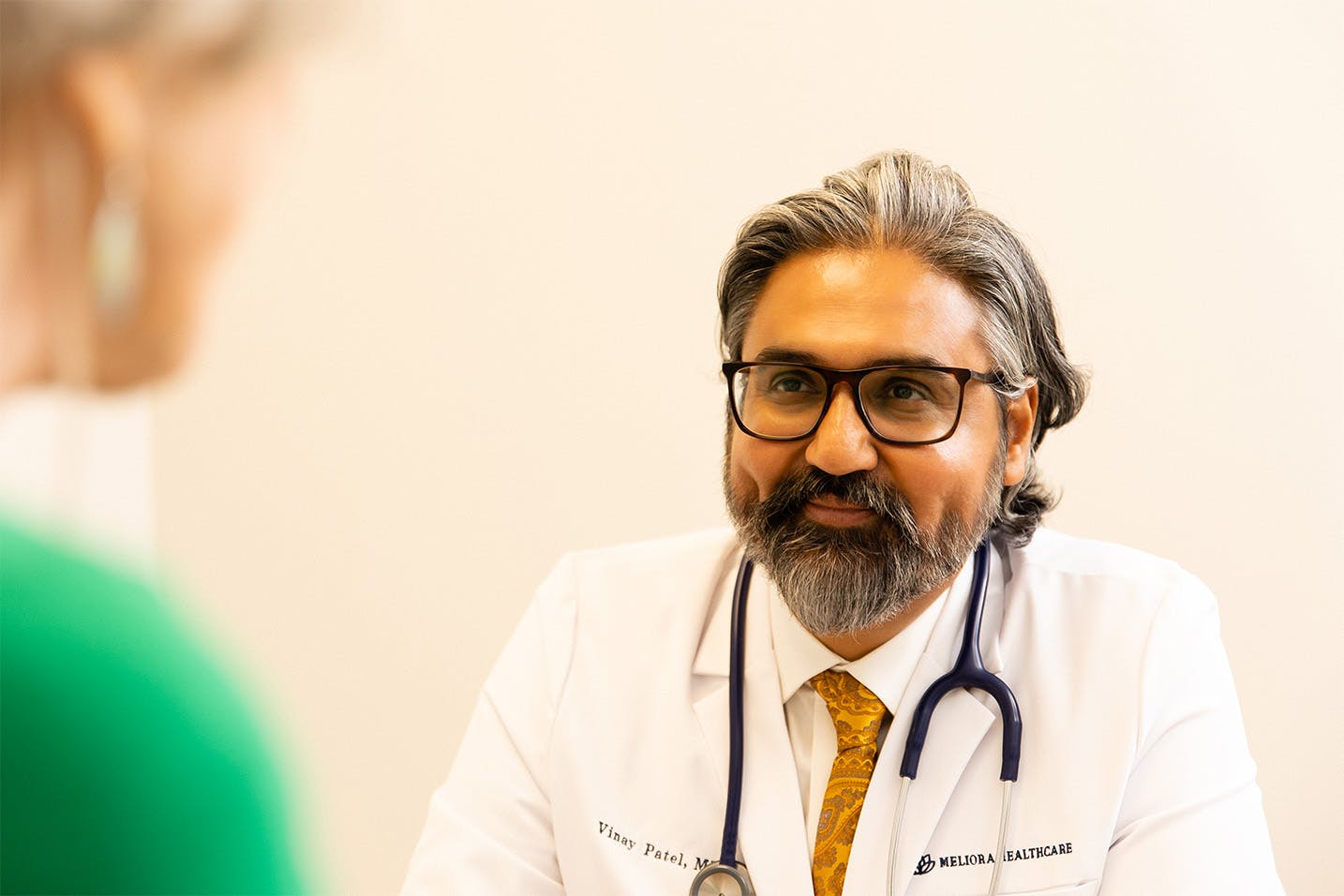consulting with doctor