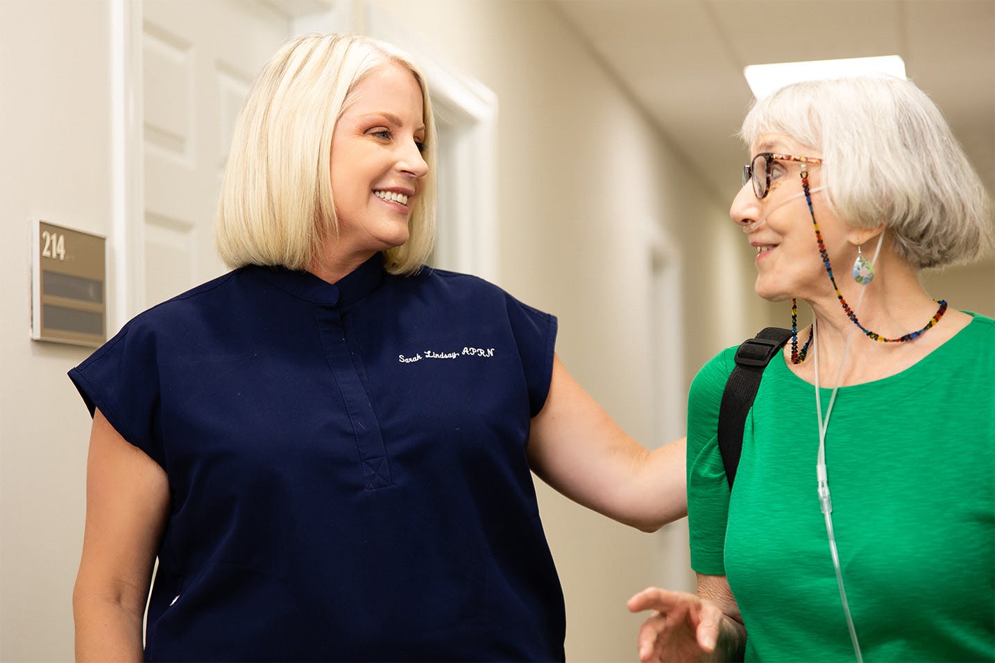 walking patient down the hall