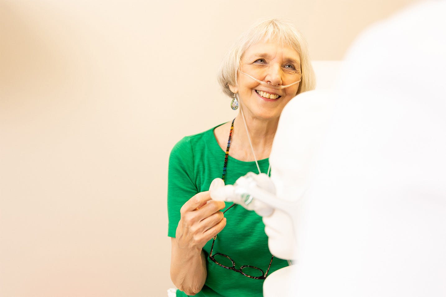 consulting with patient
