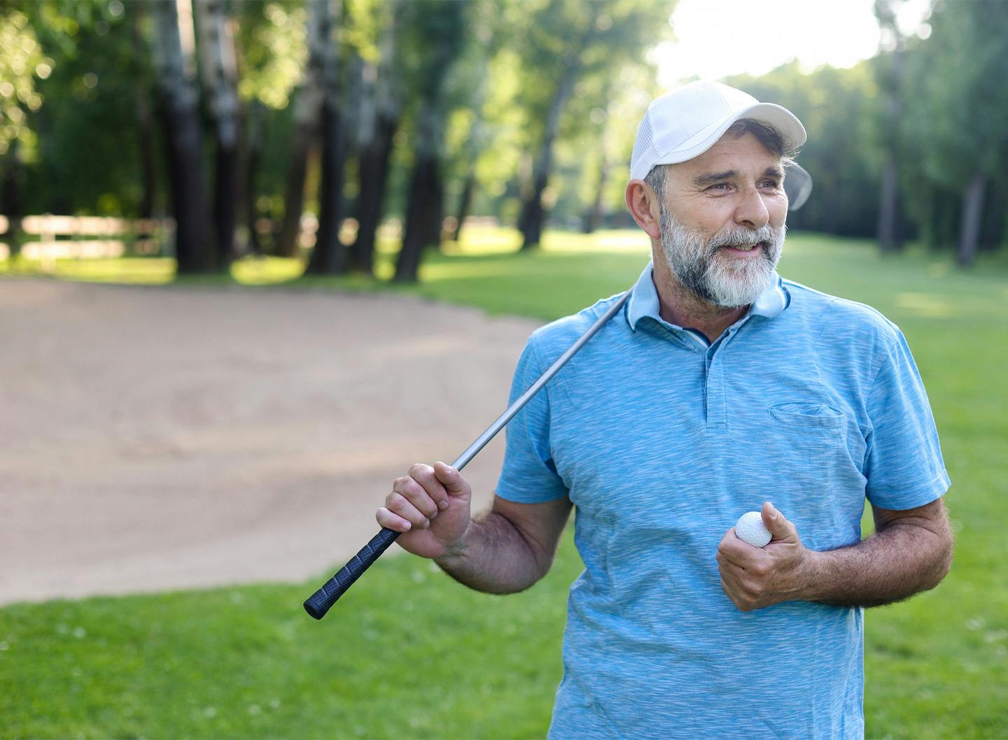 golfing in the trees