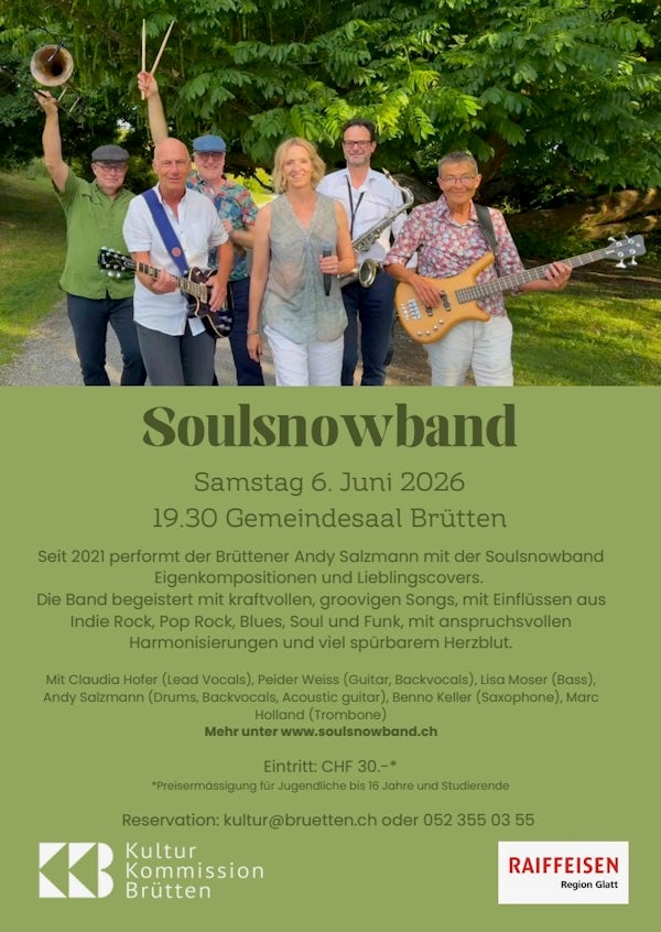 Offizieller Flyer der Kulturkommission Brütten