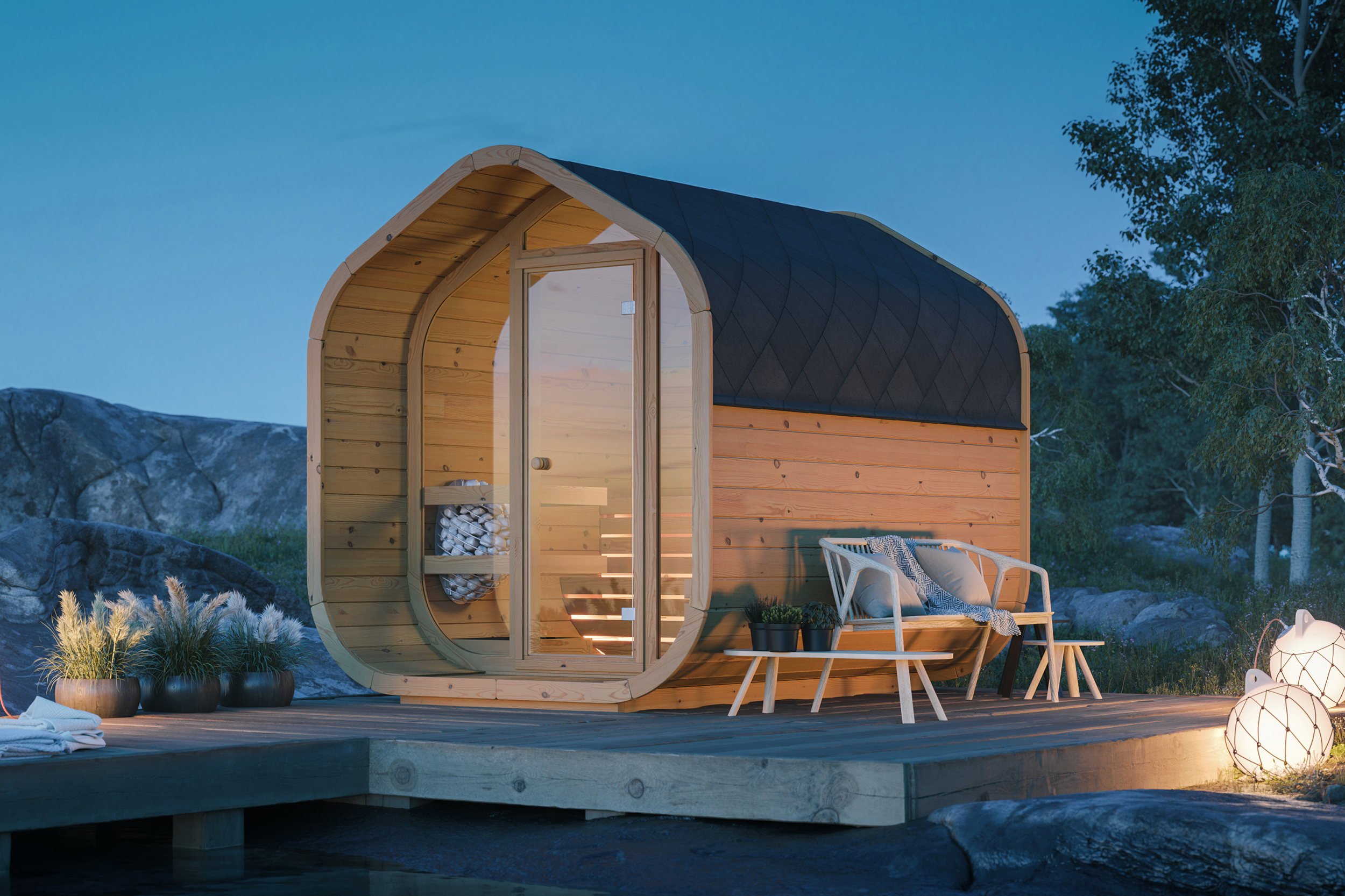 Polhus | Sauna Grindavik | Fasssauna