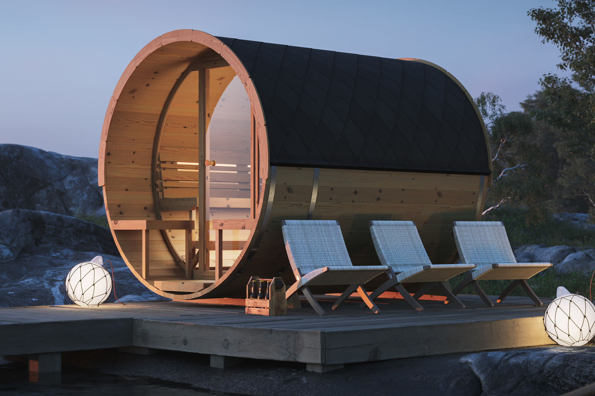 Polhus | Barrel Sauna Brage | Barrel Sauna