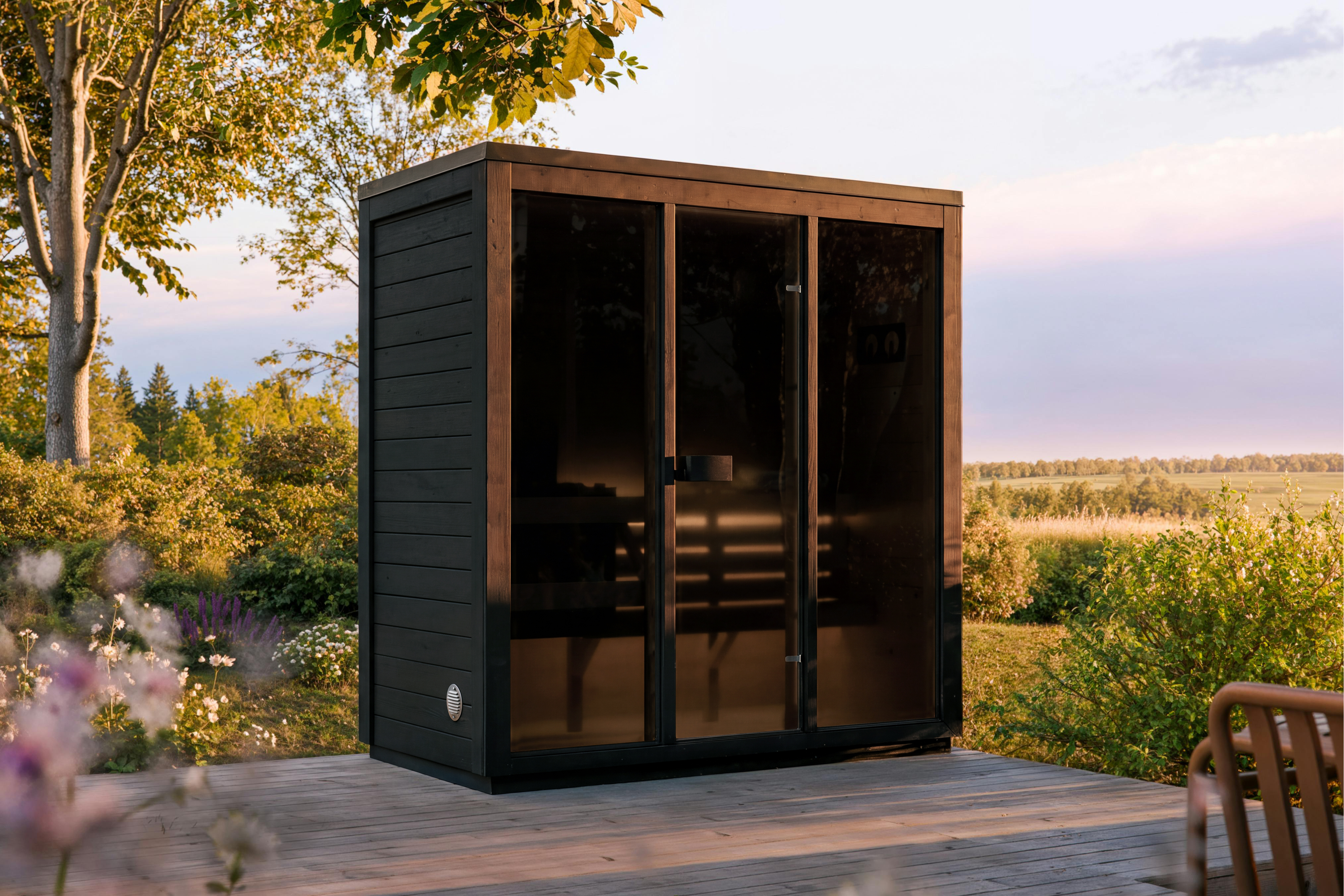 Polhus | Sauna Lumi Schwarz | Gartensauna