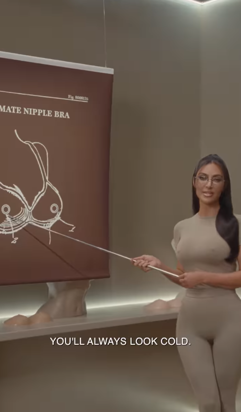 Kim Kardashian Unveils SKIMS Bra With Built-In Nipples