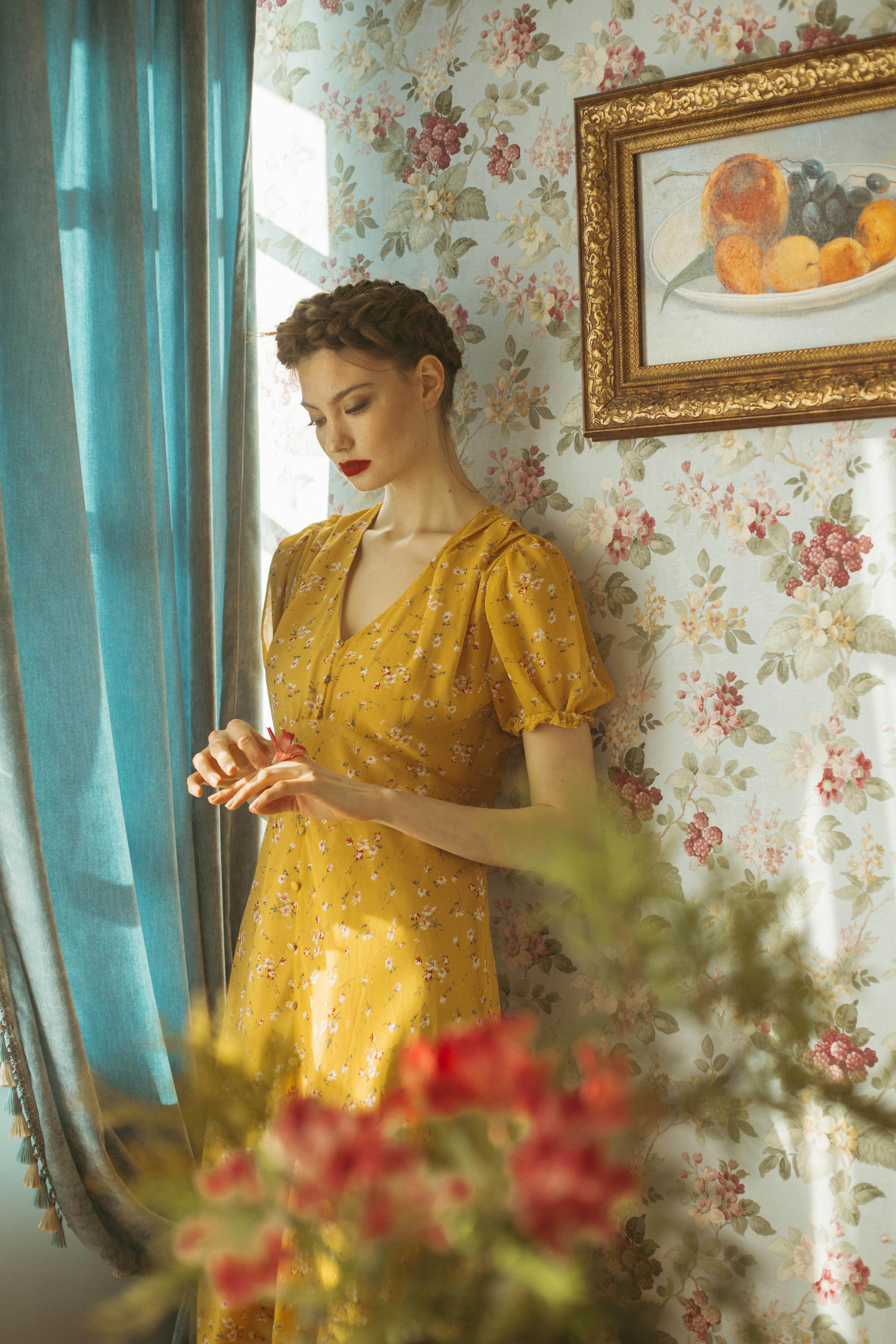 trad wife dress Nora Sequin Cowl Neck Mini Dress