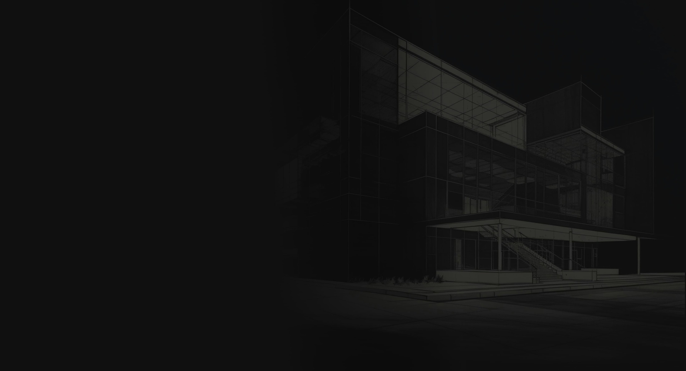 Black and white photo of a building