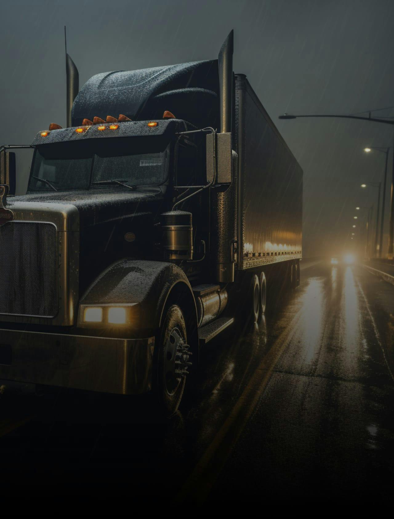 semi truck on the road