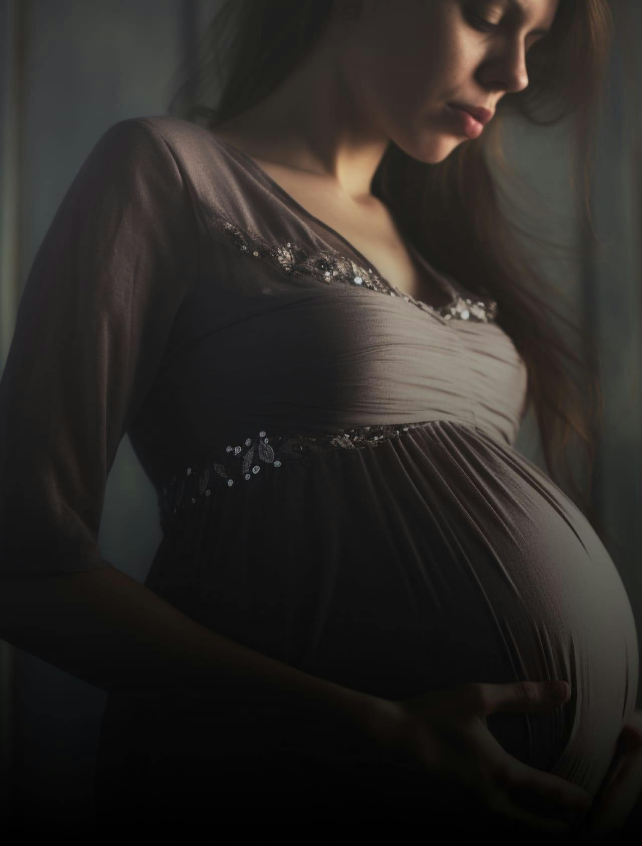 Woman with a pregnant belly