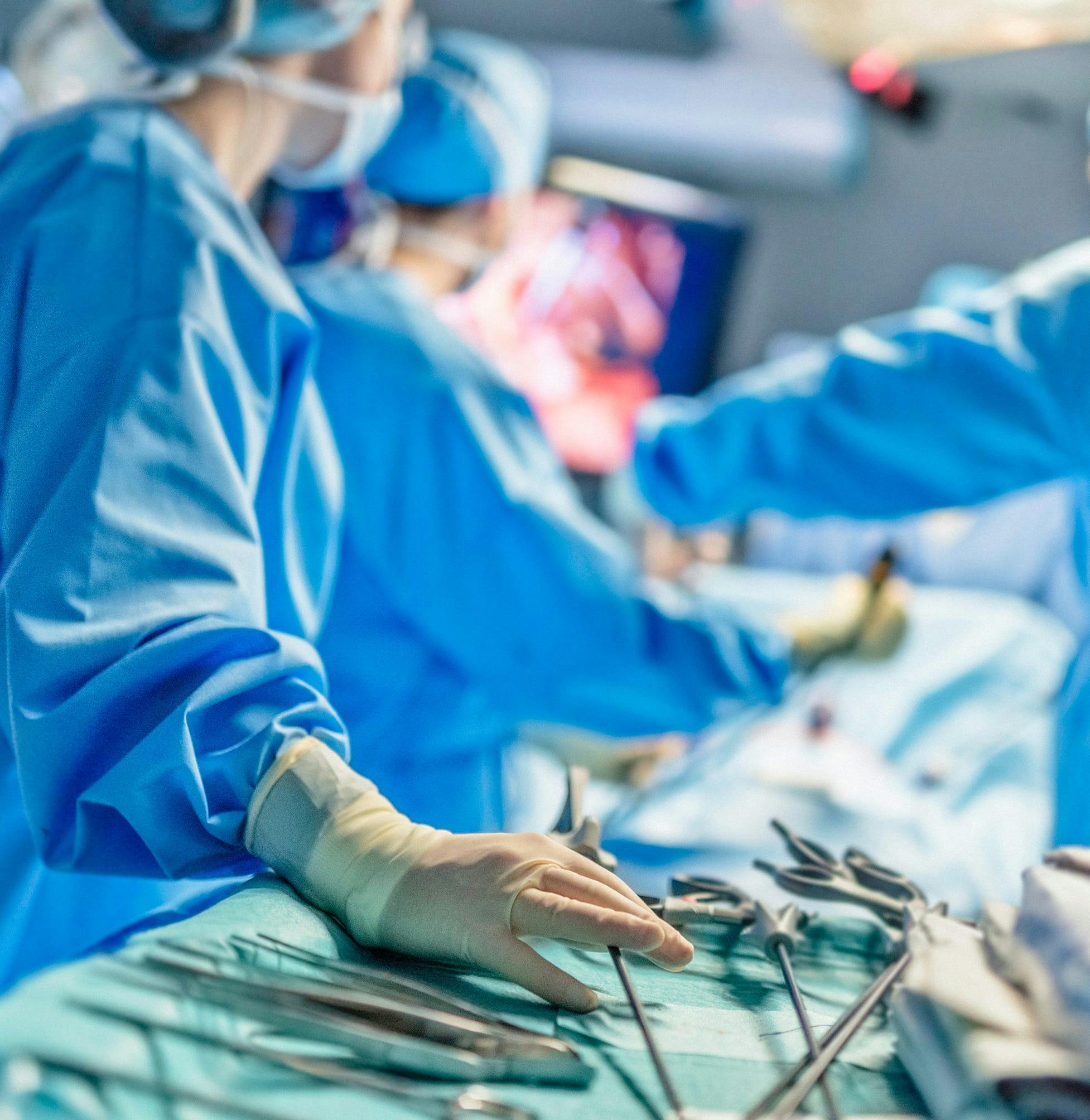 Medical personnel in the operating room