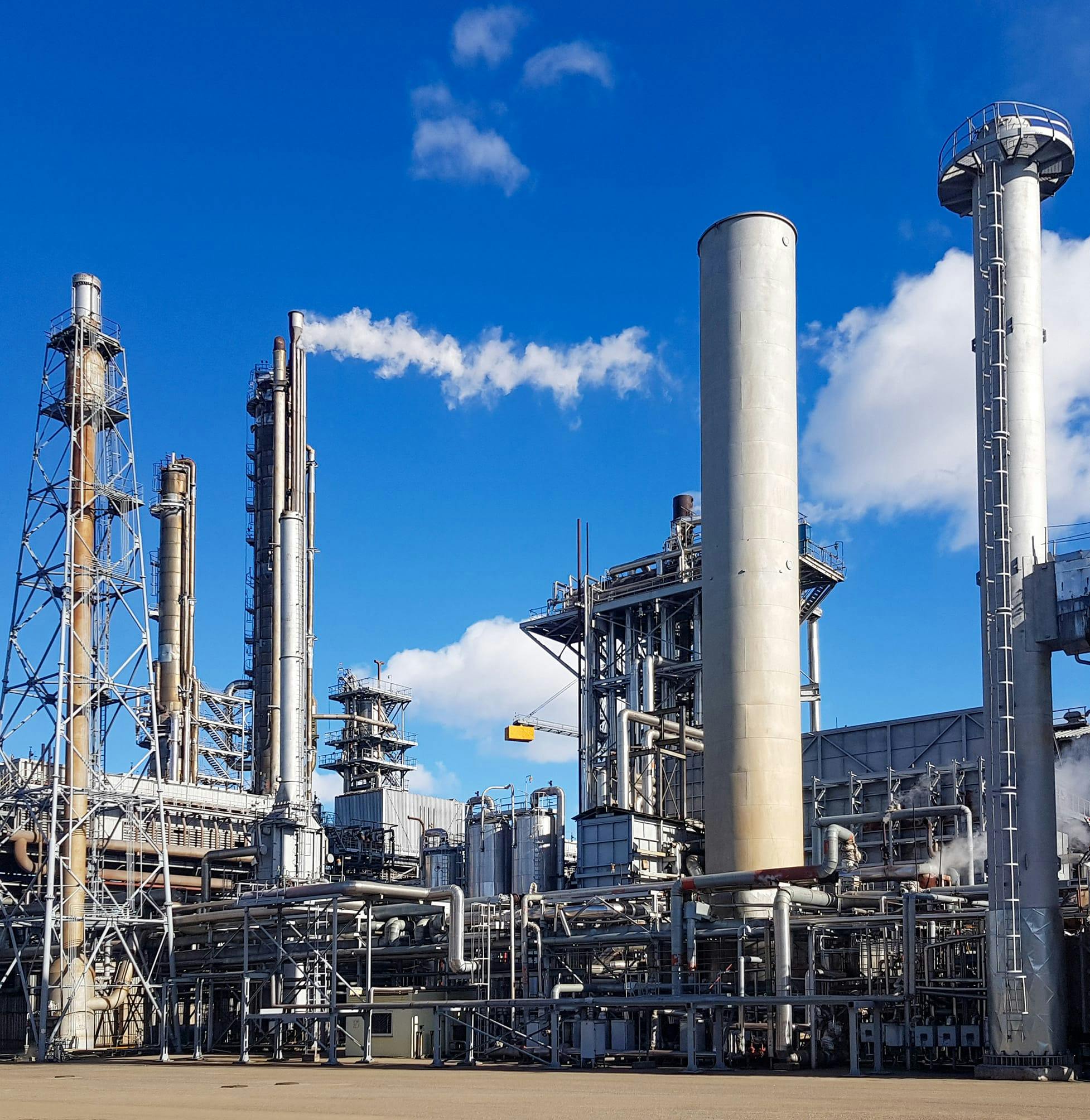 Outside shot of a refinery