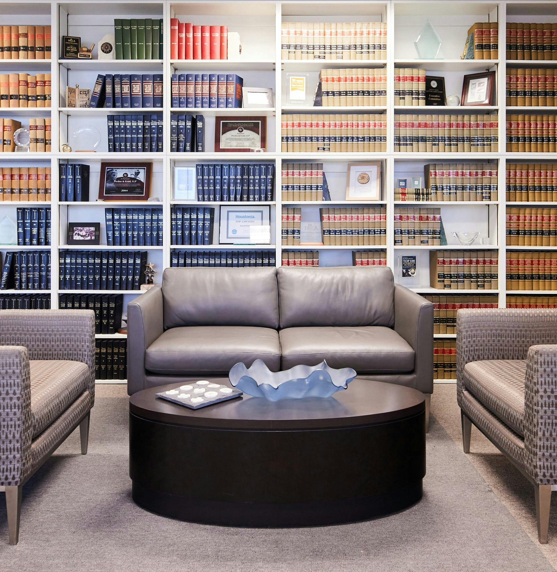 Waiting area at Perdue & Kidd law firm