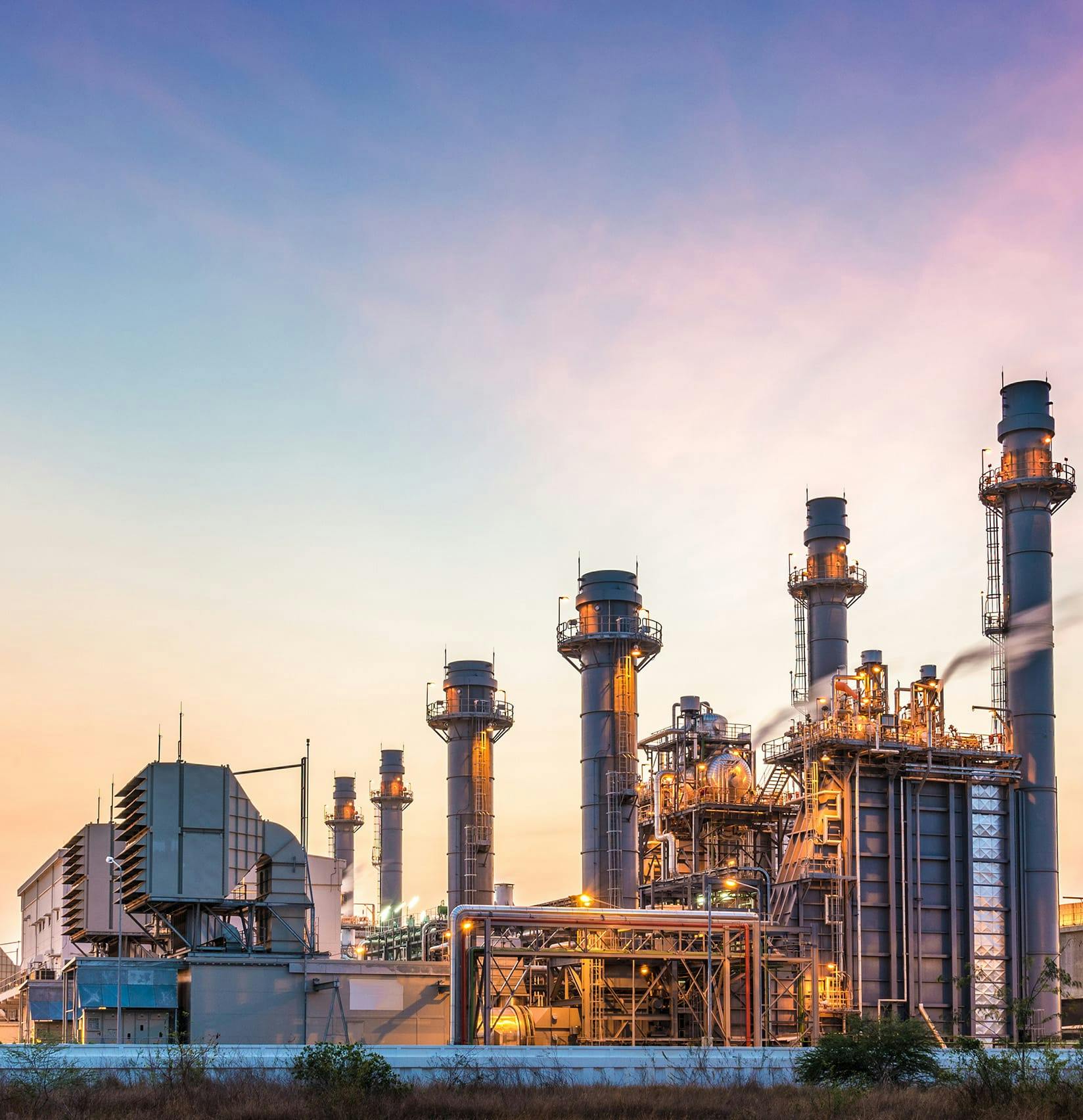 Outside shot of an industrial plant