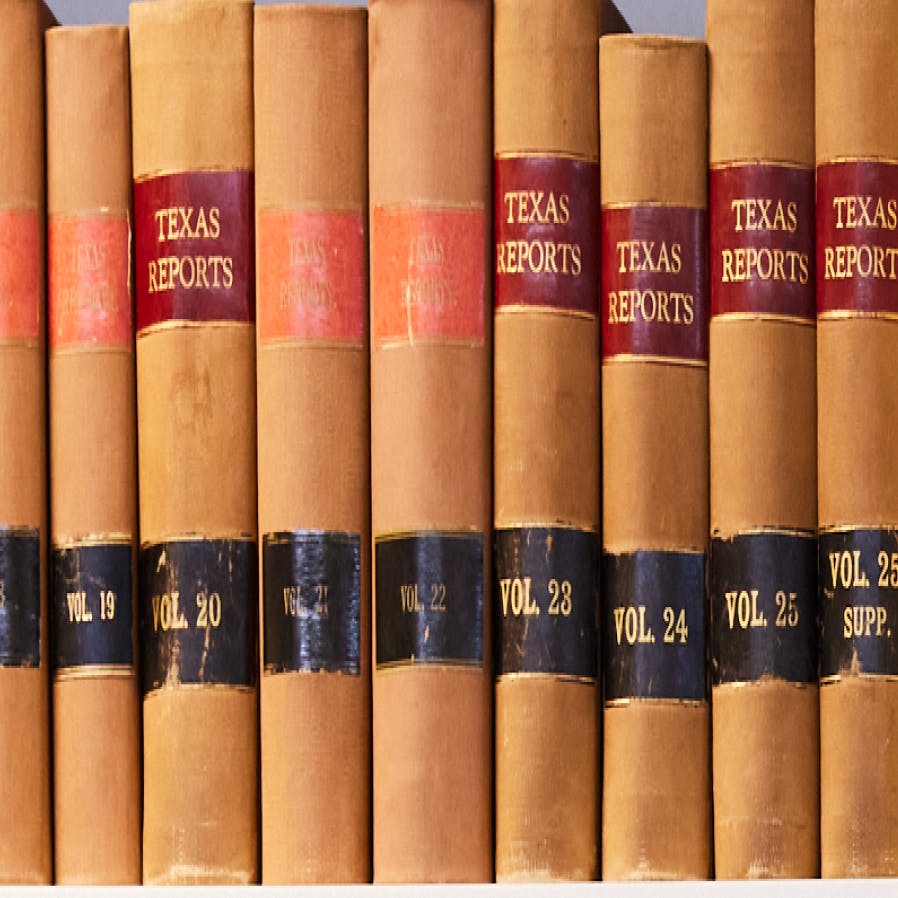 Closeup of legal books
