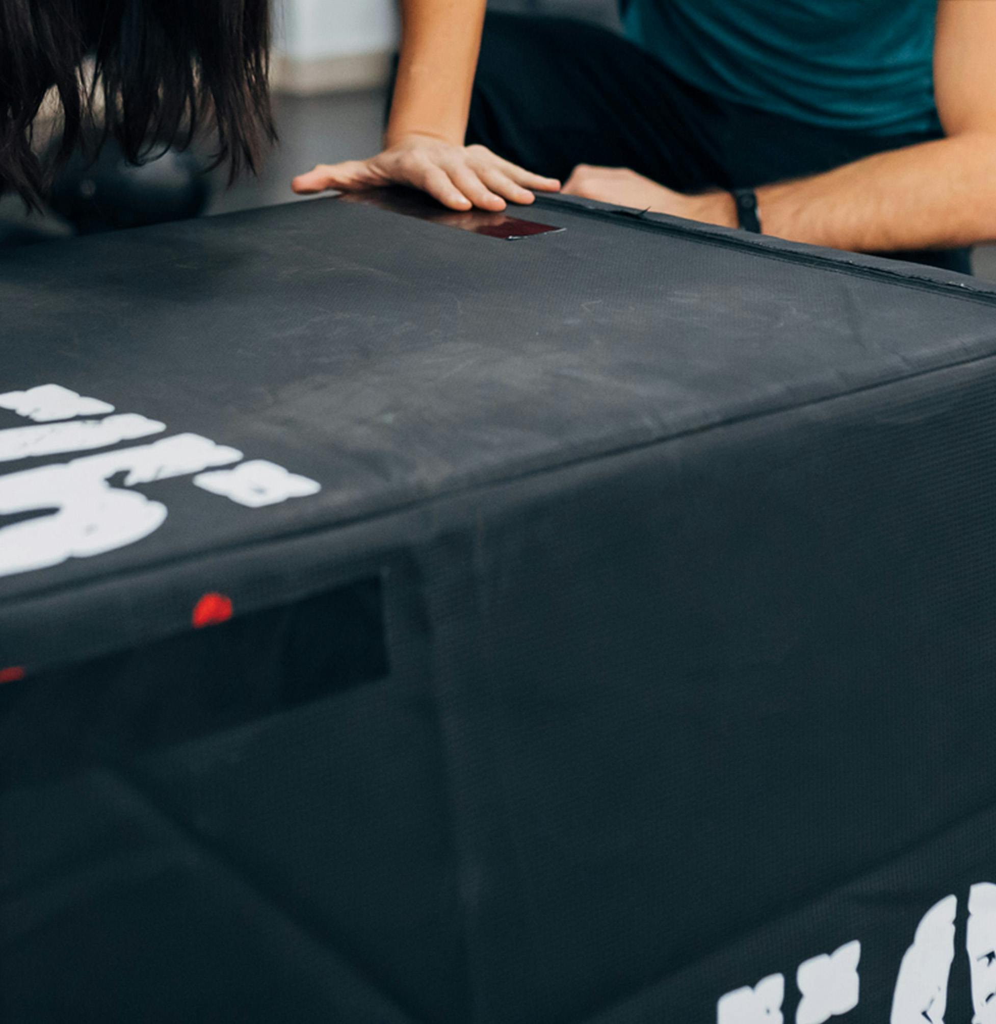 Plyo box in a gym