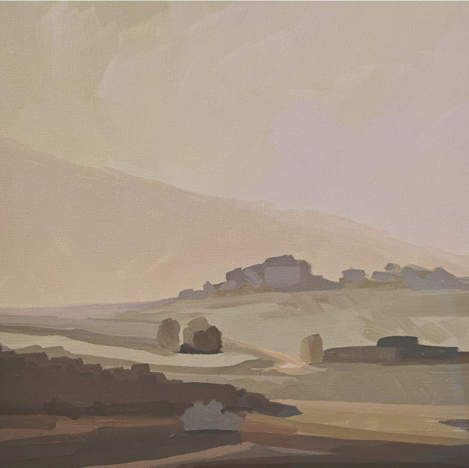painting of farmland