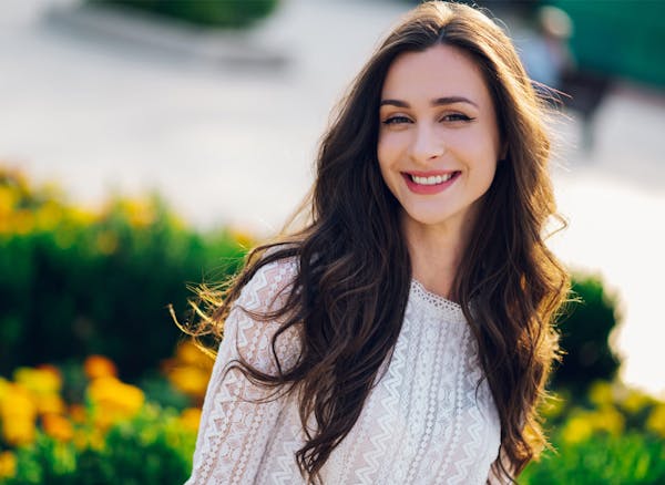 woman with long dark hair