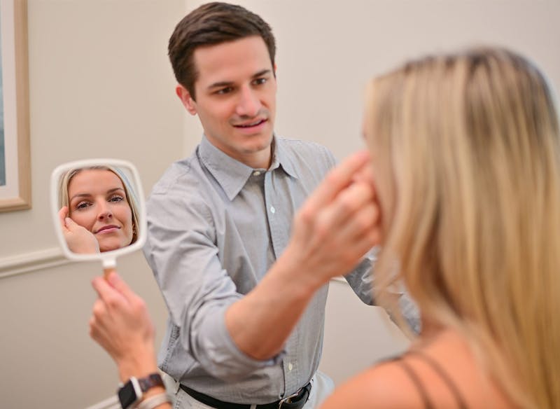 Dr. Hudson Frey and patient