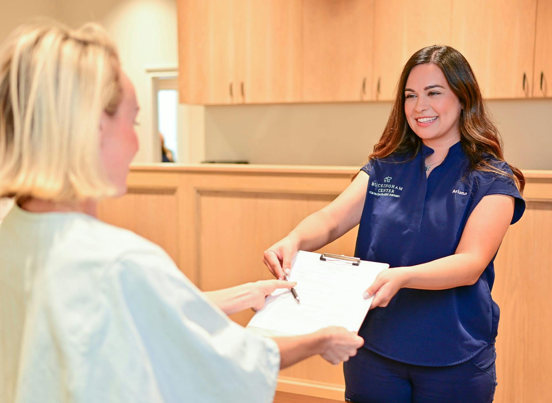 Ariana Jones with patient